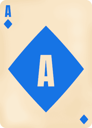 Ace of diamonds, blue